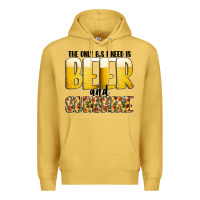 Antique Gold The Only c B s I NeedIs Beer And Sunshine Premium Hoodie - CowhideDigitalArt