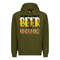 Army Green The Only c B s I NeedIs Beer And Sunshine Premium Hoodie - CowhideDigitalArt