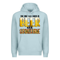 Blue Mist The Only c B s I NeedIs Beer And Sunshine Premium Hoodie - CowhideDigitalArt