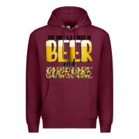 Burgundy The Only c B s I NeedIs Beer And Sunshine Premium Hoodie - CowhideDigitalArt
