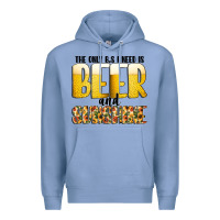Colony Blue The Only c B s I NeedIs Beer And Sunshine Premium Hoodie - CowhideDigitalArt