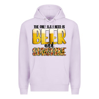 Lilac The Only c B s I NeedIs Beer And Sunshine Premium Hoodie - CowhideDigitalArt