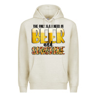 Oatmeal Heather The Only c B s I NeedIs Beer And Sunshine Premium Hoodie - CowhideDigitalArt
