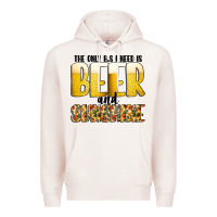 Pale Pink The Only c B s I NeedIs Beer And Sunshine Premium Hoodie - CowhideDigitalArt