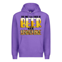 Purple The Only c B s I NeedIs Beer And Sunshine Premium Hoodie - CowhideDigitalArt
