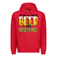Red The Only c B s I NeedIs Beer And Sunshine Premium Hoodie - CowhideDigitalArt