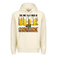 Sandshell The Only c B s I NeedIs Beer And Sunshine Premium Hoodie - CowhideDigitalArt