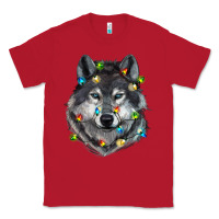 Red Christmas with wolf Classic Tee - RanaPortraitStore