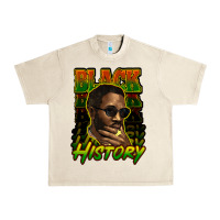 Sandshell Black history afro man Urban Heavy Tee - HowdyJamesFarm