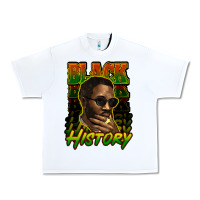 White Black history afro man Urban Heavy Tee - HowdyJamesFarm
