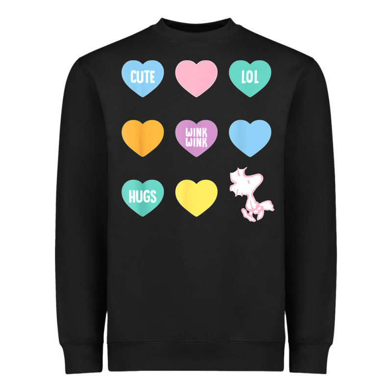 Peanuts Valentine Candy Heart Heavyweight Sweatshirt by longCreatives | Teevron