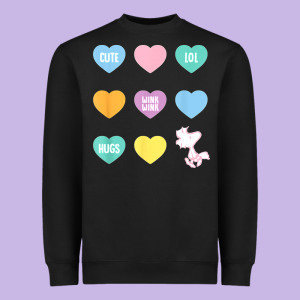 Peanuts Valentine Candy Heart Heavyweight Sweatshirt Designed By Longcreatives