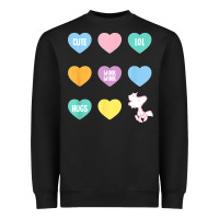 Black peanuts valentine candy heart Heavyweight Sweatshirt - longCreatives