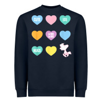 Navy peanuts valentine candy heart Heavyweight Sweatshirt - longCreatives