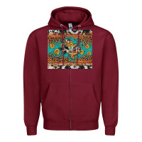 Burgundy bull skull texas map sunflower leopard cowhide Zipper Hoodie - Artiststas