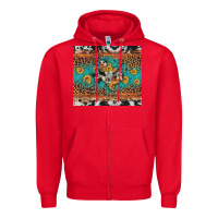 Red bull skull texas map sunflower leopard cowhide Zipper Hoodie - Artiststas