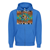 True Royal bull skull texas map sunflower leopard cowhide Zipper Hoodie - Artiststas