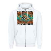 White bull skull texas map sunflower leopard cowhide Zipper Hoodie - Artiststas