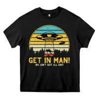Black UFO Vintage Retro Alien Outerspace Spaceship Heavy Core Tee - Bettercallsaul