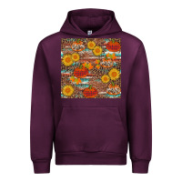 Mauve Wine pumpkin plaid sunflower seamless Urban Hoodie - AdoDesignShop