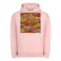 Pigment Salmon pumpkin plaid sunflower seamless Urban Hoodie - AdoDesignShop