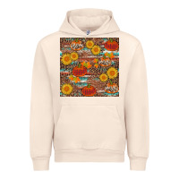 Sandshell pumpkin plaid sunflower seamless Urban Hoodie - AdoDesignShop