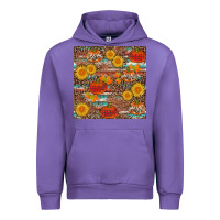 Tulip pumpkin plaid sunflower seamless Urban Hoodie - AdoDesignShop