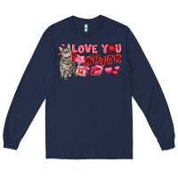 Navy Love you forever Long Sleeve Tee - FaDigitalArtStudio