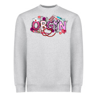 Heather Grey Valentine OBGYN Heavyweight Sweatshirt - CowhideDigitalArt