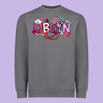Valentine Obgyn Heavyweight Sweatshirt Designed By Cowhidedigitalart
