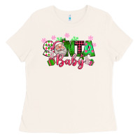 Bone santa baby pink christmas Ladies Tee - texasbilliewilder