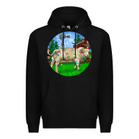 Black Christmas Charolais Bull And Barnyard Premium Hoodie - RanaPortraitStore