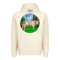 Tofu Christmas Charolais Bull And Barnyard Premium Hoodie - RanaPortraitStore