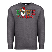 Charcoal Heather love christmas snowman Premium Sweatshirt - BarkalooDesign