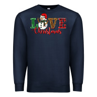Navy love christmas snowman Premium Sweatshirt - BarkalooDesign