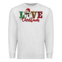 Oatmeal Heather love christmas snowman Premium Sweatshirt - BarkalooDesign