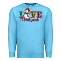 Ocean Blue love christmas snowman Premium Sweatshirt - BarkalooDesign