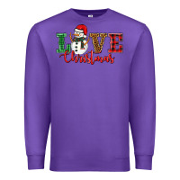 Purple love christmas snowman Premium Sweatshirt - BarkalooDesign