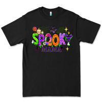 Black Halloween Spooky Mama Premium Tee - texasbilliewilder