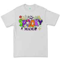 Dove Grey Halloween Spooky Mama Premium Tee - texasbilliewilder
