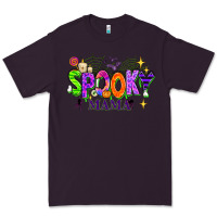 Plum Halloween Spooky Mama Premium Tee - texasbilliewilder