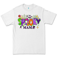 White Halloween Spooky Mama Premium Tee - texasbilliewilder