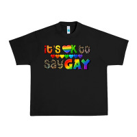 Black It's okay to say Gay pride Urban Heavy Tee - CowGirlArtShop