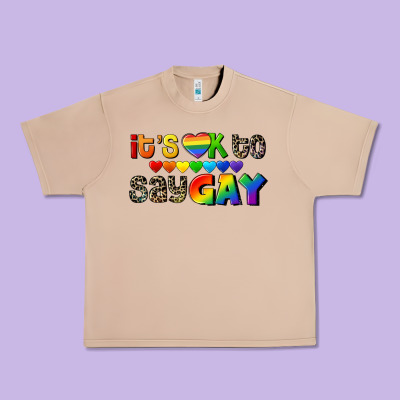 It's Okay To Say Gay Pride Urban Heavy Tee Designed By Cowgirlartshop