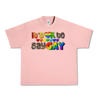 Salmon It's okay to say Gay pride Urban Heavy Tee - CowGirlArtShop