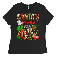 Black santa's favorite lvn Ladies Tee - texasbilliewilder