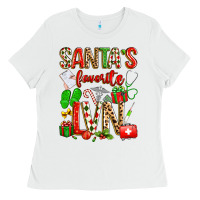 White santa's favorite lvn Ladies Tee - texasbilliewilder