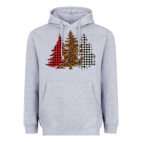 Heather Grey christmas trees Heavyweight Hoodie - BarkalooDesign
