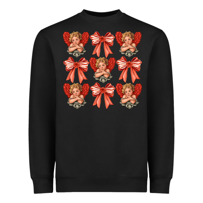 Valentines Eros And Bow Heavyweight Sweatshirt by CowhideDigitalArt | Teevron