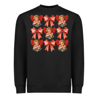 Black Valentines Eros and bow Heavyweight Sweatshirt - CowhideDigitalArt